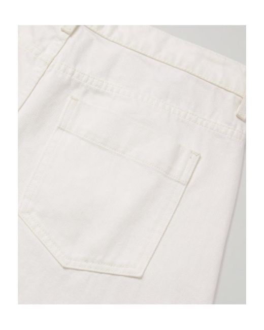 Nili Lotan White Straight-Leg Tribeca Jeans