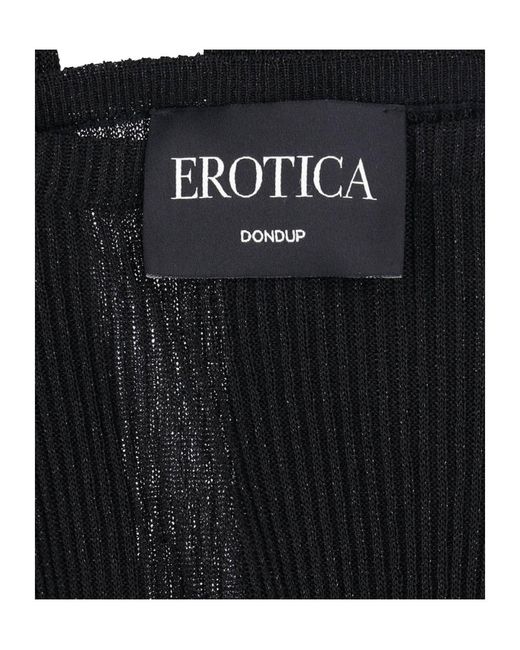 Dondup Gray Erotica Logo Patch Knitted Trousers