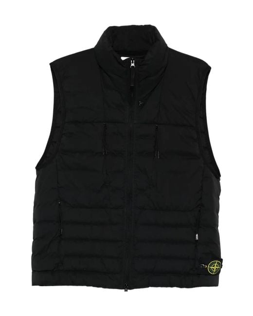 Stone Island Black Jackets for men