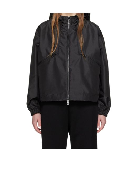 Moncler Black Marmace Zip-Up Hooded Jacket