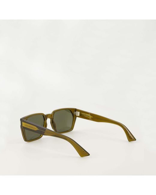 Saint Laurent Green Eyewear Irregular Frame Sunglasses for men