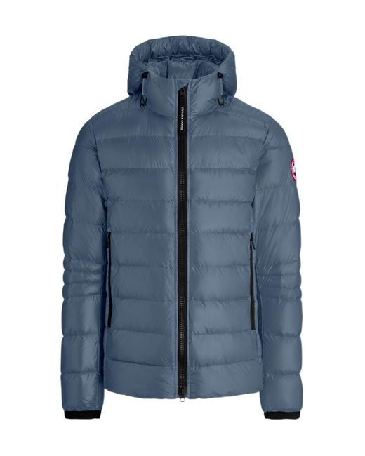 Canada Goose Blue Logo-Patch Padded Down Jacket for men