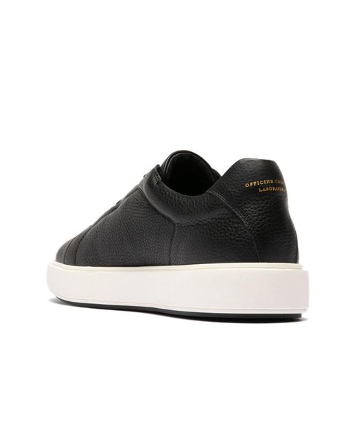 Officine Creative Black Slouch 001 Casual Sneakers for men