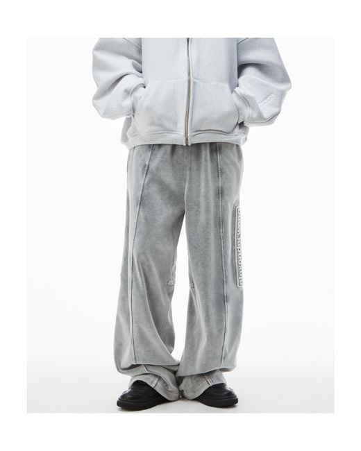 Alexander Wang Gray Elastic Waist Drawstring Sweatpants for men