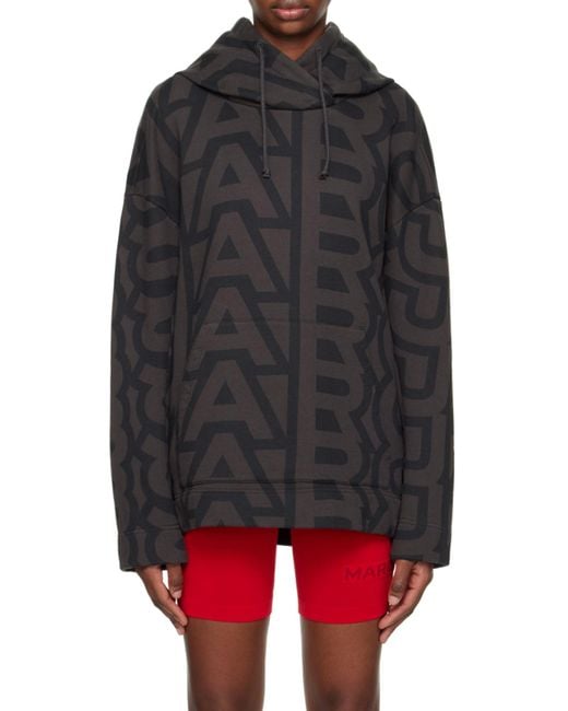 Marc Jacobs Black Monogram Oversized Hoodie