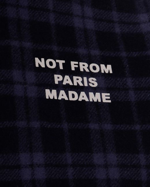 Drole de Monsieur Blue Drôle De Monsieur Slogan Checked Jacket for men