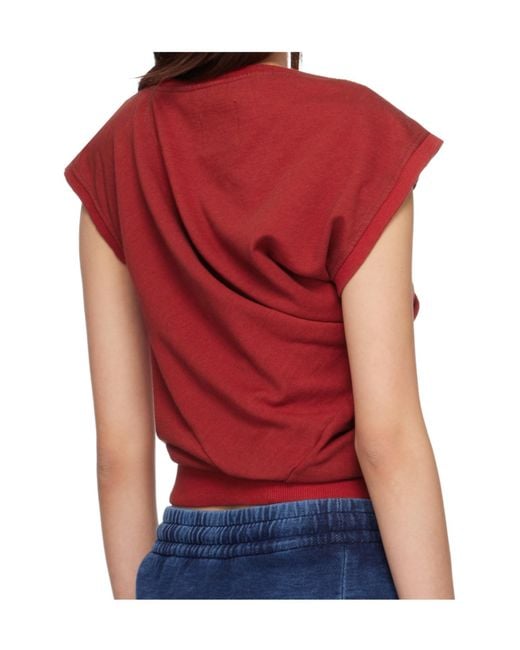 Vivienne Westwood Red Logo Printed Asymmetric Top