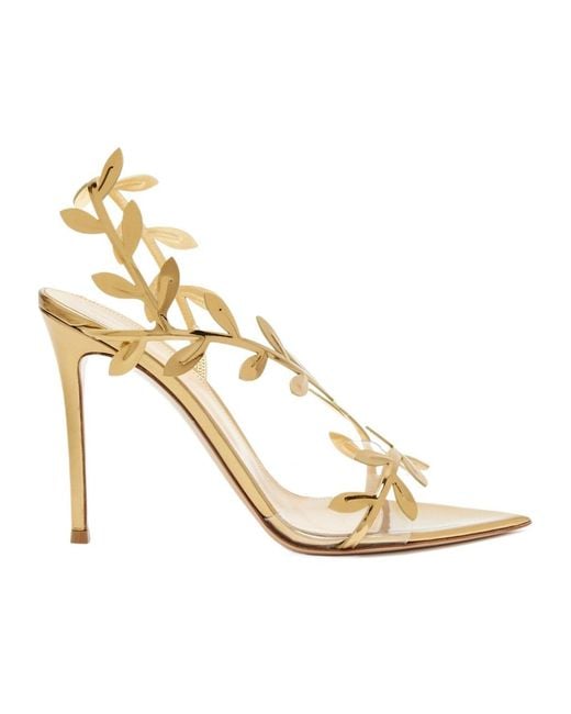 Gianvito Rossi Flavia 105 Metallic Leather Sandals
