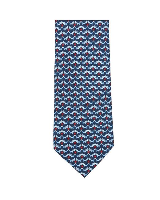 Ferragamo Blue Pointed Tie for men