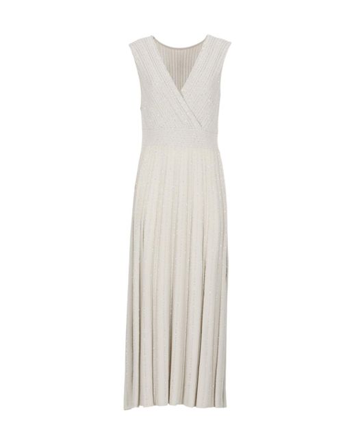 D.exterior White Sleevless Flash Dress