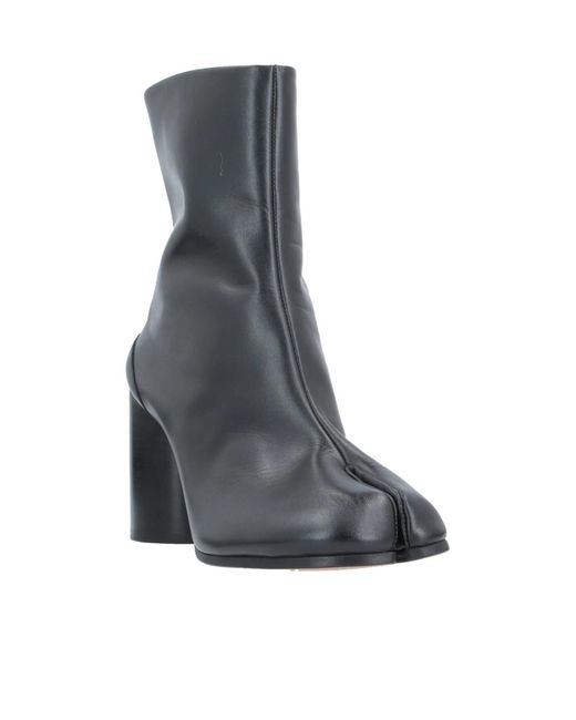 Maison Margiela Black Solid Color Ankle Boots