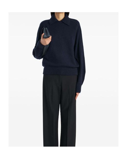Khaite Blue Long-Sleeve Knit Top