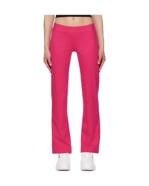 Versace Jeans Pink Logo Crystal Sweatpants