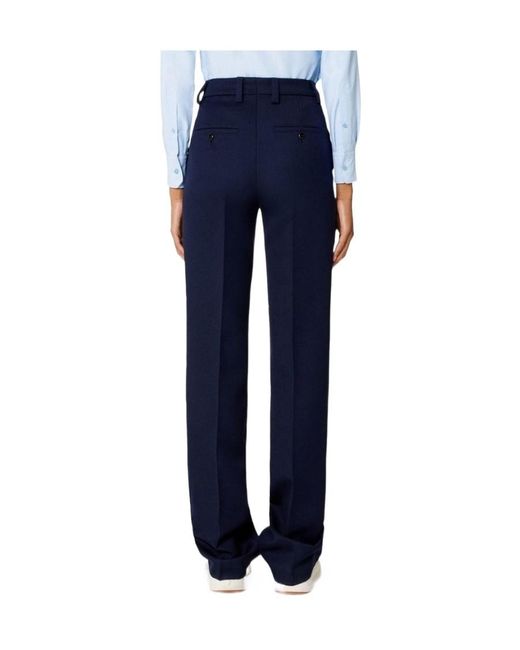 AMI Blue Ami Straight Fit Trousers