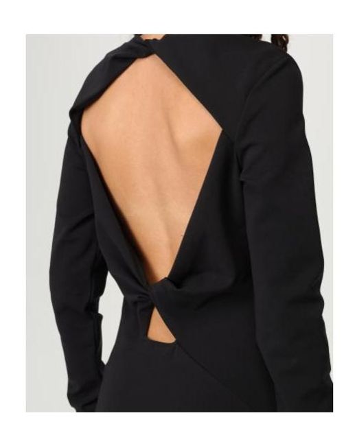 Emporio Armani Black Knot-Back Long-Sleeved Day Dress