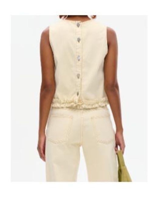 Baum und Pferdgarten Natural Ruffled Hem Sleeveless Top