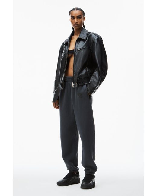 Alexander Wang Blue Puff Logo Sweatpants