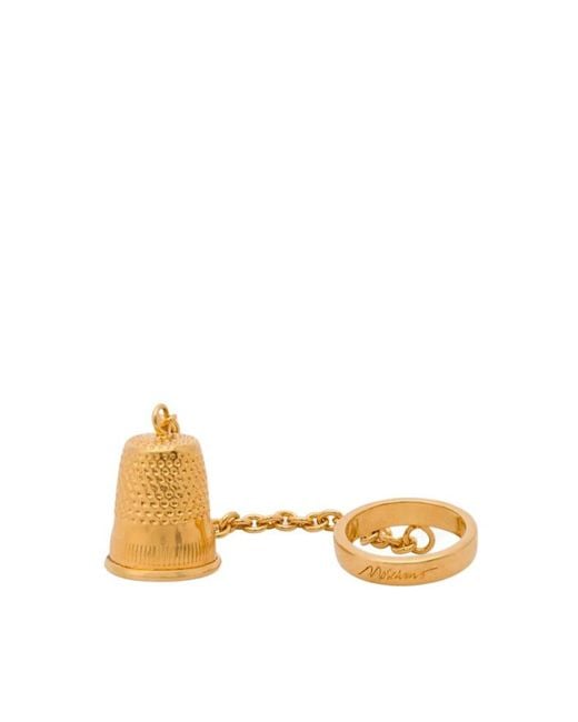 Moschino Metallic Engraved Logo Ring