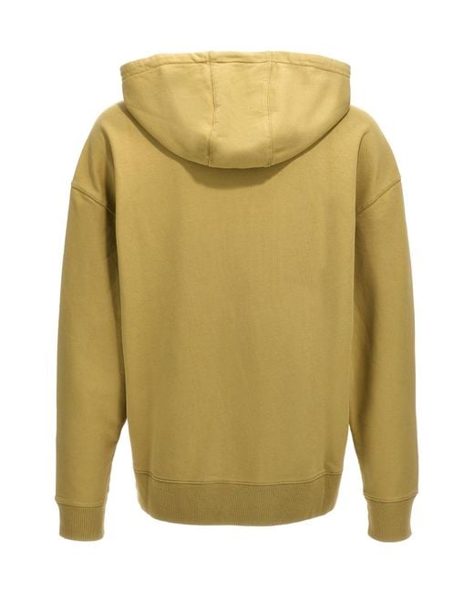 Maison Kitsuné Green Maison Kitsuné Bold Fox Head Patch Drawstring Hoodie for men