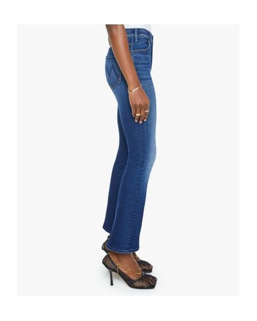 Mother Blue Cotton-Blend Jeans