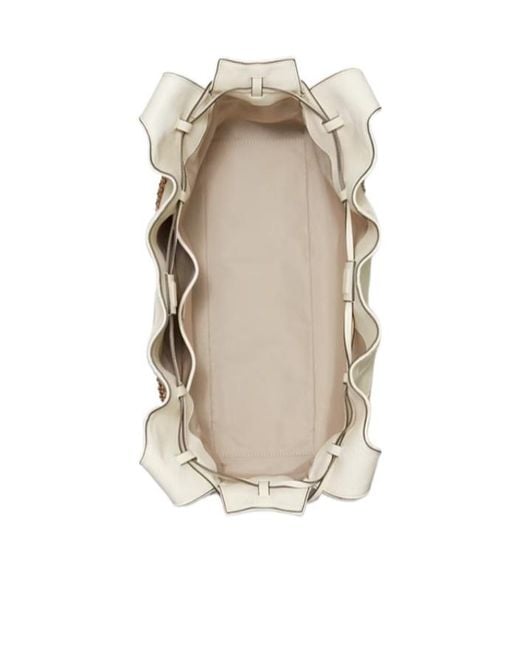 Tory Burch Natural Large Fleming Tote