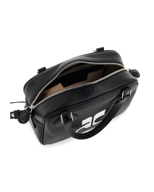 Courreges Black Courrèges Reedition Logo Patch Bowling Bag