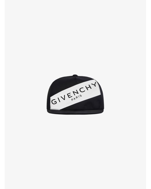 Givenchy Black Logo Snapback Cap for men