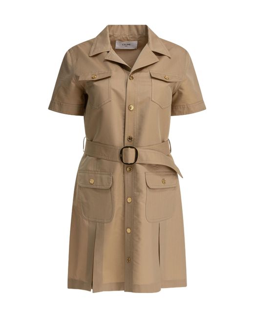 Céline Natural Short Sleeve Dress