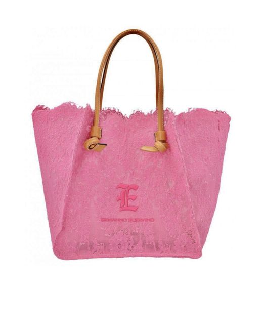 Ermanno Scervino Pink Logo Logo Handbag