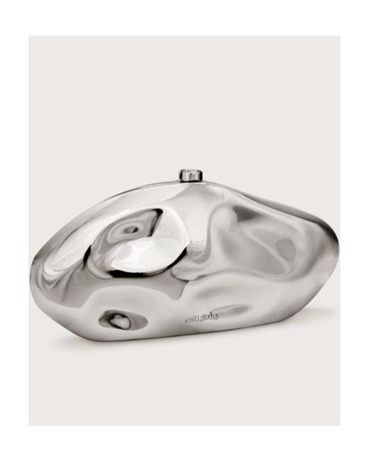 Cult Gaia Gray Buckle The Ring To Hold The Bag