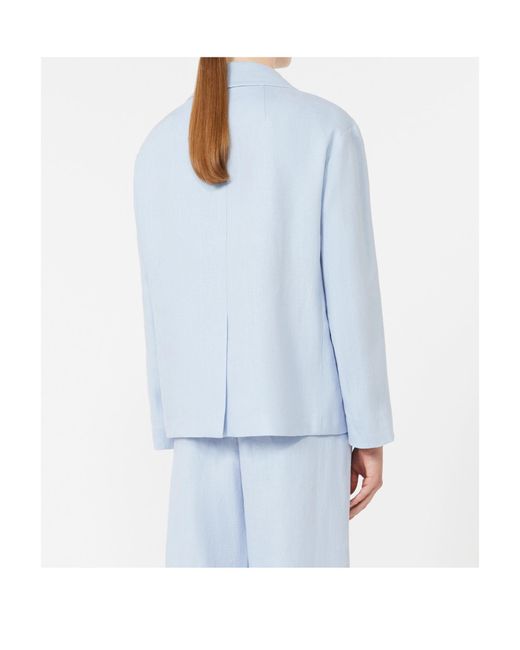 Max Mara Blue 'S Avenue Double-Breasted Jacket
