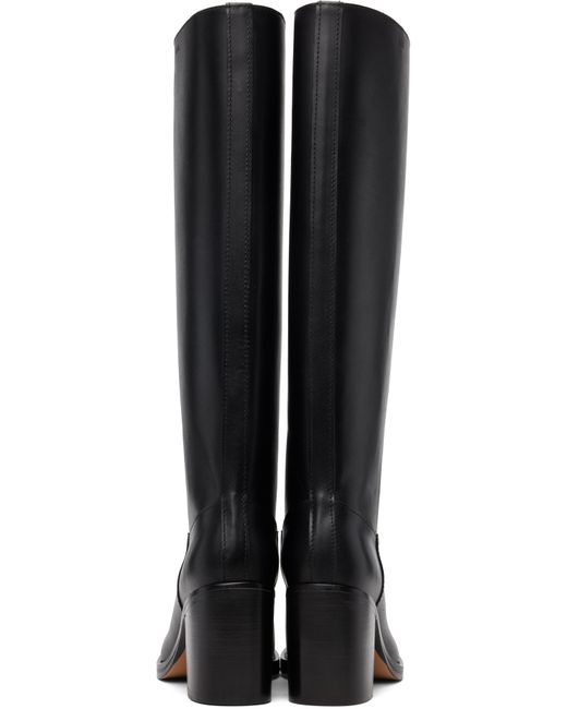 A.P.C. Black Round Toe Heeled Boots