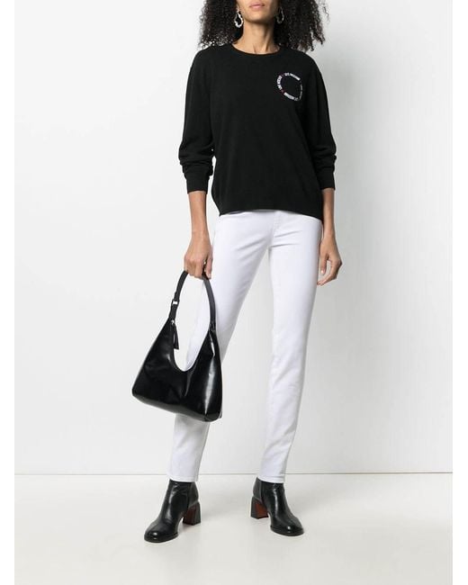 Moschino Black Chest Logo Pullover