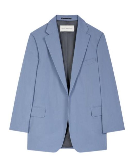 Dries Van Noten Blue Straight Hem Jacket