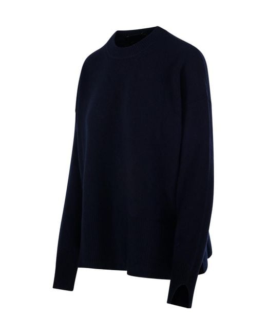 Roberto Collina Blue Long-Sleeves Cashmere Sweater
