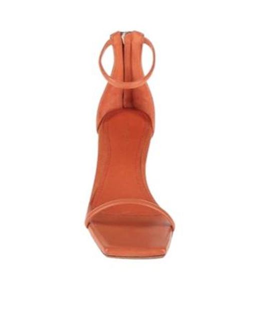 Rick Owens Orange Simple Square-Toe Sandals
