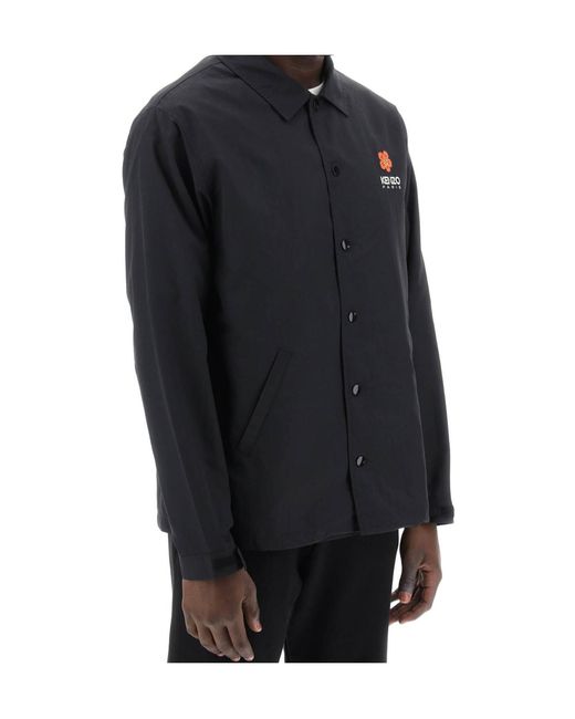 KENZO Blue Boke Flower Coach Jacket for men