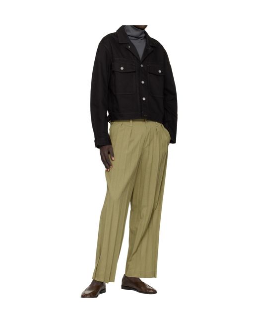 Homme Plissé Issey Miyake Green Homme Plissé Mid Rise Pleated Trousers for men