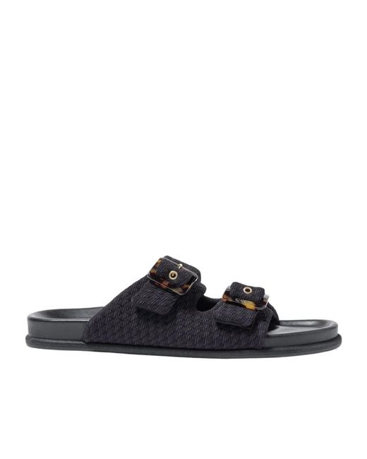 Eres Black Izia Buckle Slides