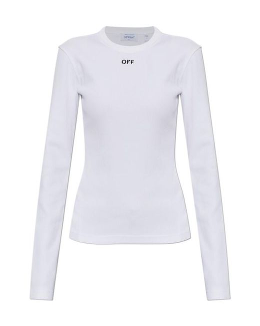 Off-White c/o Virgil Abloh White Long-Sleeve T-Shirt
