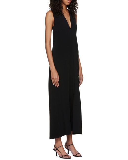 The Row Black Ingmar Twisted Back Dress Skirt