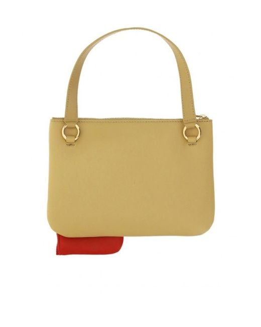 Jil Sander Red Logo-Printed Zipped Crossbody Bag