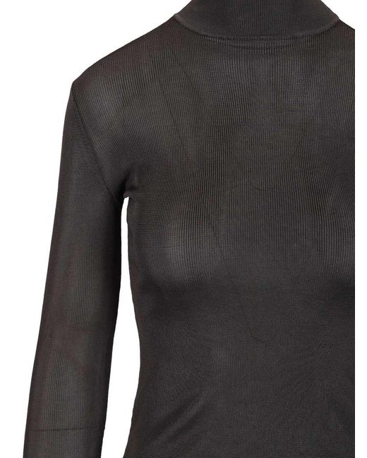 Self-Portrait Black Knit Top
