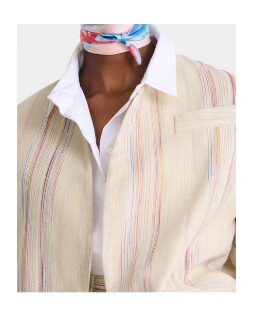Longchamp Blue Printed Scarf