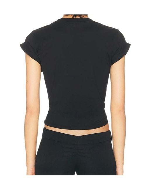 Givenchy Black Knot Detailed Cropped T-Shirt