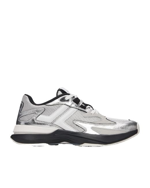 Lanvin White Metallic-Panelled Sneakers for men
