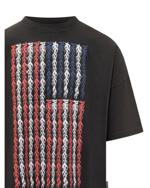Palm Angels Black Crew Neck T-Shirt for men