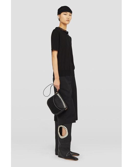 Jil Sander White Medium Coin Foldover Crossbody Bag