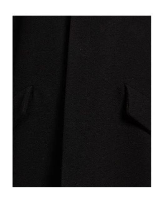 MM6 by Maison Margiela Black Minimalist Singlebreasted Overcoat