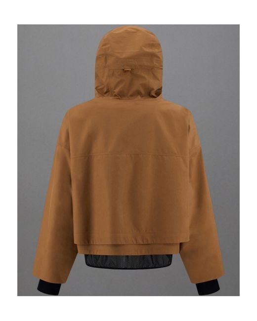 Herno Brown Zip-Up Hooded Jacket